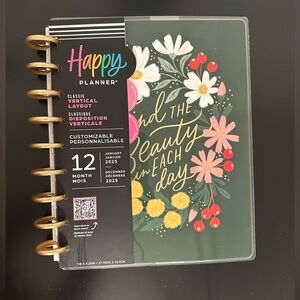 NEW! Happy Planner 2025 “BLOOMING BOUQUET" Classic VERTICAL Layout 12-Mo.Planner